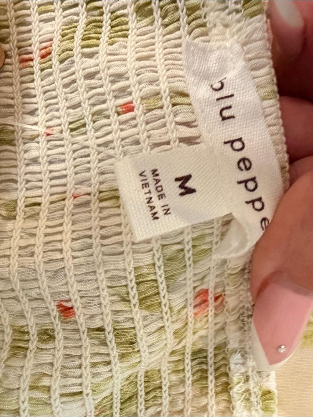 Blu Pepper Cream Midi Dress with Pink & Green Floral Print - Picture 12 of 13